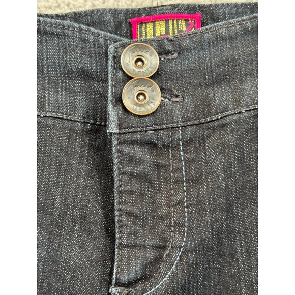 Vintage Torrid Cropped Dark Wash Denim Jeans With Double Button Plus Size 20W - Picture 4 of 10